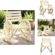 Chaises de jardin Bois de sapin massif - Chaise De Jardin - Mobilier De Jardin - Chaise En Bois - Fauteuil De Jardin - Salon De Jardin