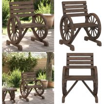 Vidaxl - Chaises de jardin Bois de sapin massif - Chaise De Jardin - Mobilier De Jardin - Chaise Extérieure - Fauteuil De Jardin - Salon De Jardin