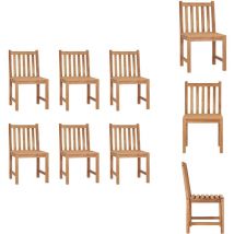 Chaises de jardin lot de 6 Bois de teck solide - Chaise De Jardin - Mobilier De Jardin - Chaise En Bois - Chaises En Bois - Terrasse