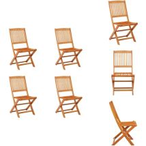 Chaises de jardin pliables lot de 4 Bois d'eucalyptus massif - Chaise De Jardin - Mobilier De Jardin - Chaise Pliable - Bois D'eucalyptus - Terrasse