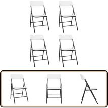 Vidaxl - Chaises de jardin pliables lot de 4 pehd Blanc - Chaise De Jardin Pliable - Chaise De Jardin Blanche - Mobilier De Jardin - Chaise