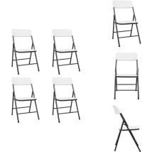Chaises de jardin pliables lot de 4 pehd Blanc - Chaise De Jardin Pliable - Chaise De Jardin Blanche - Mobilier De Jardin - Chaise D'extérieur
