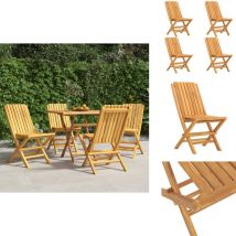 Chaises de jardin pliantes lot de 4 47x47x89cm bois massif teck - Chaise De Jardin - Chaise Pliante - Mobilier De Jardin - Teck - Terrasse