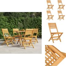Chaises de jardin pliantes lot de 4 47x62x90cm bois massif teck - Chaise De Jardin - Chaise Pliante - Mobilier De Jardin - Teck - Terrasse