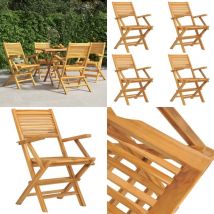Chaises de jardin pliantes lot de 4 55x62x90cm bois massif teck - Chaise De Jardin - Chaise Pliante - Mobilier De Jardin - Teck - Meuble De Jardin