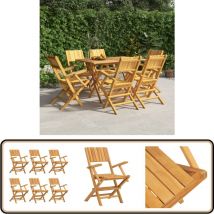 Chaises de jardin pliantes lot de 6 55x61x90cm bois massif teck - Chaise De Jardin - Chaise Pliante - Mobilier De Jardin - Teck - Terrasse