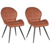 Label51 - Chaises à manger lot de 2 Sil 51x64x87 cm cognac