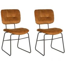 Label51 - Chaises à manger lot de 2 Dez 49x60x87 cm ocre