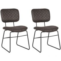 Label51 - Chaises à manger lot de 2 Sev 49x60x87 cm anthracite