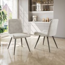 Chaises de salle à manger avec dossier (2 pièces), chaise de cuisine, chaise de salle à manger, chaise de table à manger en tissu technique, chaise