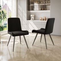 Chaises de salle à manger avec dossier (2 pièces), chaise de cuisine, chaise de salle à manger, chaise de table à manger en tissu technique, chaise