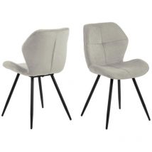 Hellin - Chaises de salle à manger en tissu (lot de 2) - petra