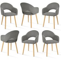 Goeurvant - Chaises De Salle À Manger Confortables Avec Dossier En Forme De Croissant Et Accoudoirs Ergonomiques, L'Alliance Parfaite De Soutien Et De