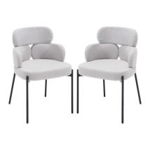 Wahson Office Chairs - Chaises de Salle à Manger Lot de 2 Chaise de Salon en Fausse Fourrure Chaise de Cuisine Moderne avec Pied Doré Chaise de Salon