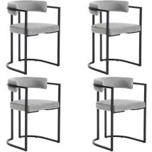 Wahson Office Chairs - Chaises de Salle a Manger Moderne Lot de 4 Chaise Salle à Manger avec Accoudoirs Dossier Chaise de Cuisine Pied en Métal,