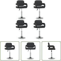 Echoo - The Living Store Chaises pivotantes à manger lot de 4 Noir Similicuir - Chaise De Salle à Manger - Chaise Pivotante - Chaise Noire - Chaise