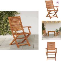 Chaises pliantes de jardin avec accoudoir lot de 2 - Chaise De Jardin Pliante - Chaises De Jardin Pliantes - Chaise De Jardin - Siège De Jardin