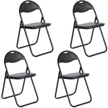 Eggree - Lot de 4 Chaises pliantes empilables rembourrées