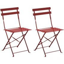 Chaises pliantes en acier Cuba (Lot de 2)