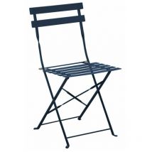 Proloisirs - chaise acier cuba bleu