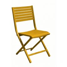 Proloisirs - Chaise pliante - lucca - Aluminium époxy - Lattes miel