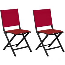 Chaise pliante thema graphite rouge