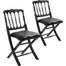 Mob Event Pro - Chaises pliantes noires en bois
