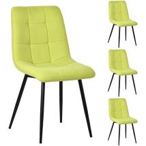 Chaises Salle À Manger Vert Confortables 48x89 Cm Lot De 4 Homavo Yz6