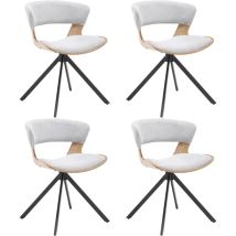 Wahson Office Chairs - Chaises Salle à Manger Scandinaves Lot de 4 Chaises Rétro avec Cadre en Bois et Pieds Métal Chaise de Cuisine Assise