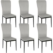 Chaises Velours Noir Lot de 6