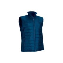 Valento - Chaleco acolchado con bolsillos, cuello alto y cintura recta, tejido acolchado y softshell en canesú mulholland m Azul marino orión