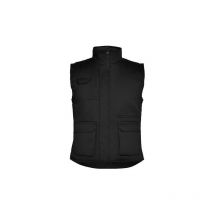 Sekureco - Chaleco laboral multibolsillo con bolsillo interior con velcro a prueba de viento almanzor roly xxl Negro