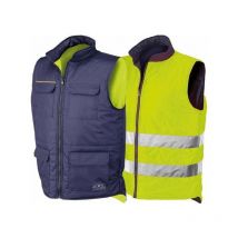 Starter - Chaleco Alta Visibilidad Issaline - Reversible, Reflectante Amarillo - Azul3XL3XL Amarillo - Azul iso 20471