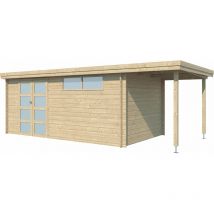 Gardenas - Chalet en bois 14.9 m² avec extension Moderne Avec gouttière