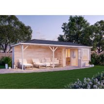 Chalet sauna Mississippi-40 Naturel , 40 mm Épaisseur de paroi 830 x 325 cm