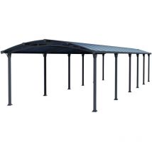 Carport en aluminium et polycarbonate Arcadia 12.90 x 3.59 m