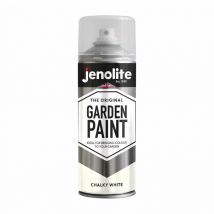 Jenolite - Chalky White - 1 x 400ml Aerosol Garden Furniture Aerosol Paint - Chalky White - Use on wood, metal, plastic, stone, ceramic (ral 9016)