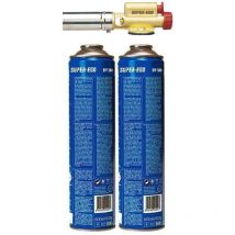Super-ego Tools - Chalumeau Easyfire Avec Filetage Piezo Eu 7/16 + 2 Réservoirs Btp300 1000000768 Super Ego - Super Ego