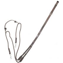 Chambon in cuoio regolabile con tiranti in nylon e fibbie inox: cob, Marrone