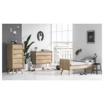 Chambre complète lit bébé évolutif - commode à langer - chiffonnier VOX Vintage Bois