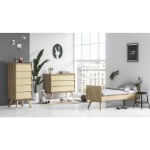 Chambre complète lit bébé évolutif - commode à langer - chiffonnier VOX Vintage Bois Beige