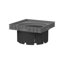 Ferrari Srl - Chambre de drainage et d'inspection pour les toits verts, les toits en gravier et les terrasses. Avec cadre en plastique, sans g