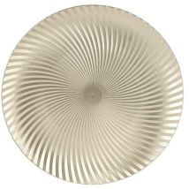 Champagnerfarbener Dekorativer Teller Aus Polypropylen Ø33 X 1,5 Cm