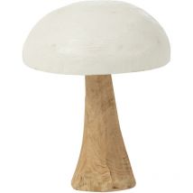 Champignon décoratif en bois 39 cm
