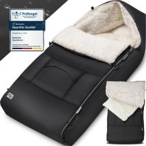 Chancelière pour bébé hiver avec réflecteurs fermeture éclair buggy lavable sac de couchage couverture douillette-Gris - Monzana