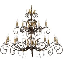 Amarilli - Lustre à 15 bougies, bronze - Elstead