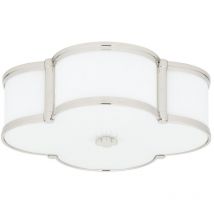 Chandler 3 Leuchten für bündige Montage, poliertes Nickel, Glas