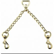 Chaîne avec émerillon en laiton poli 16 cm