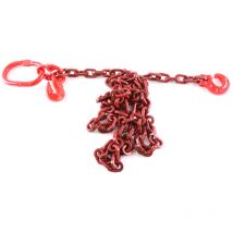 Chaîne carrée, avec crochet étrangleur et maillon de suspension, force d'arrimage admissible lc 4500 daN, longueur 2,5 m, ø chaîne - 8 mm