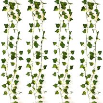 Xidjuikm - Chaîne Lumières led Plantes Artificielles Vert Feuille de Lierre, de Vigne pour La Maison Décor Mariage Lampe Bricolage Suspendu Jardin
